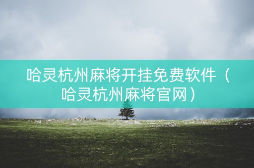 哈灵杭州麻将开挂免费软件（哈灵杭州麻将官网）