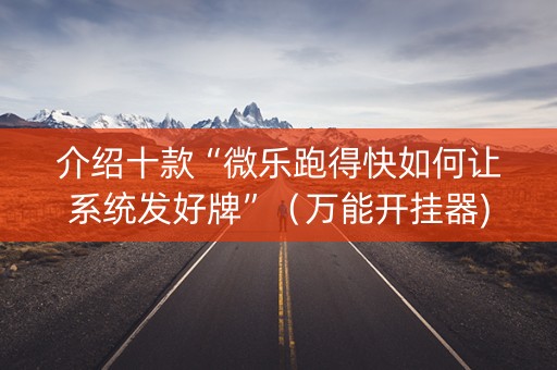 介绍十款“微乐跑得快如何让系统发好牌”（万能开挂器)