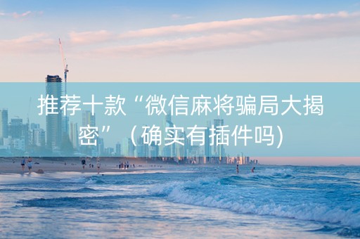 推荐十款“微信麻将骗局大揭密”（确实有插件吗)