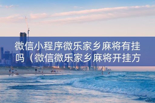 微信小程序微乐家乡麻将有挂吗（微信微乐家乡麻将开挂方法）