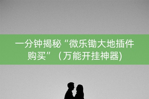 一分钟揭秘“微乐锄大地插件购买”（万能开挂神器)