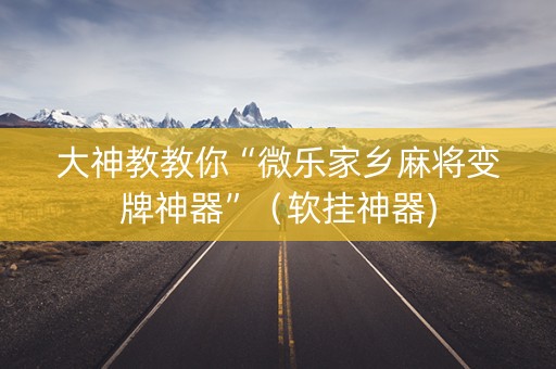 大神教教你“微乐家乡麻将变牌神器”（软挂神器)