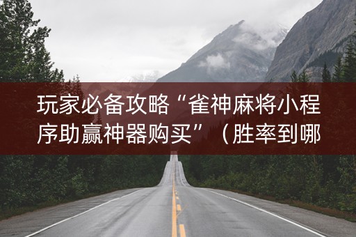 玩家必备攻略“雀神麻将小程序助赢神器购买”（胜率到哪调)