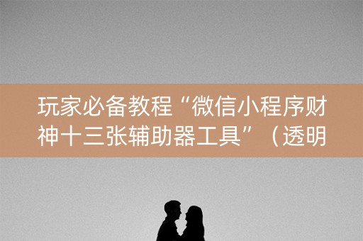 玩家必备教程“微信小程序财神十三张辅助器工具”（透明挂辅助器)