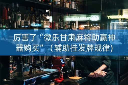 厉害了“微乐甘肃麻将助赢神器购买”（辅助挂发牌规律)