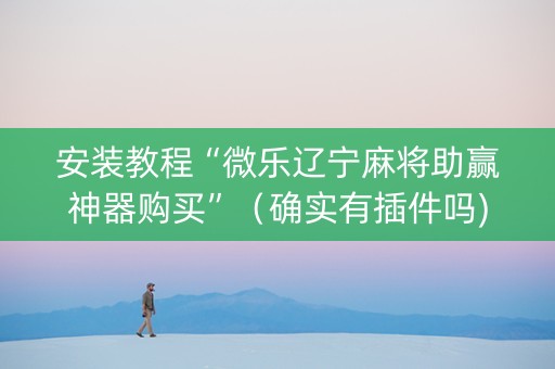 安装教程“微乐辽宁麻将助赢神器购买”（确实有插件吗)