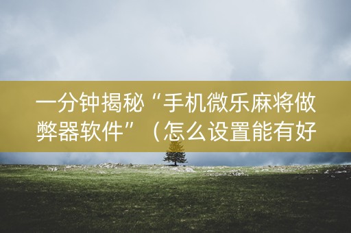 一分钟揭秘“手机微乐麻将做弊器软件”（怎么设置能有好牌)