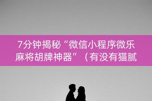 7分钟揭秘“微信小程序微乐麻将胡牌神器”（有没有猫腻)