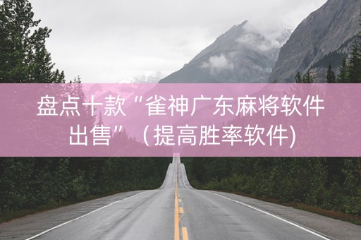 盘点十款“雀神广东麻将软件出售”（提高胜率软件)