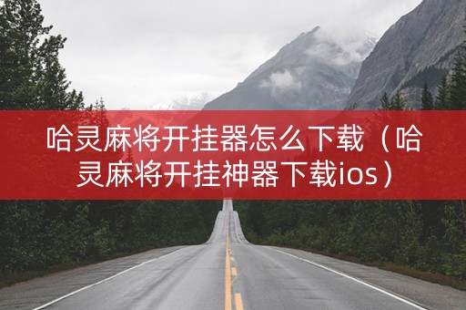 哈灵麻将开挂器怎么下载（哈灵麻将开挂神器下载ios）