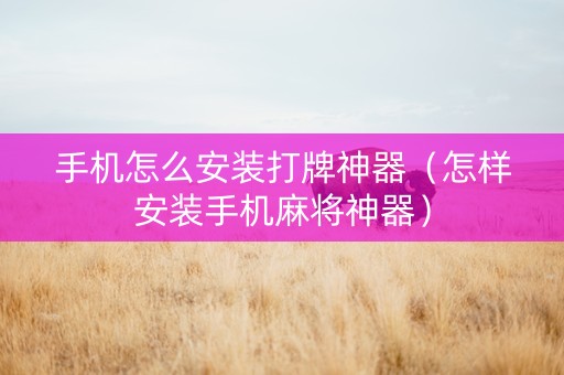 手机怎么安装打牌神器（怎样安装手机麻将神器）