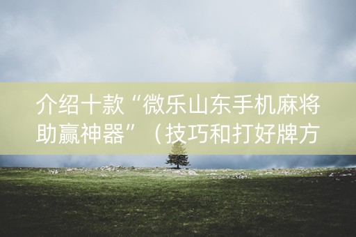 介绍十款“微乐山东手机麻将助赢神器”（技巧和打好牌方法)