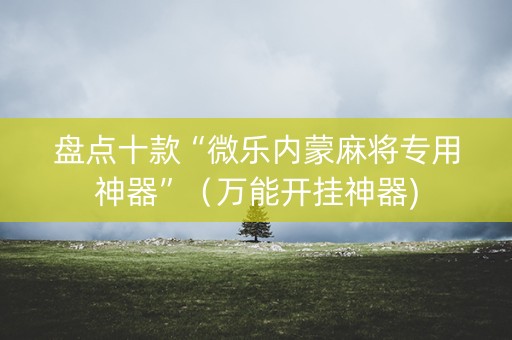 盘点十款“微乐内蒙麻将专用神器”（万能开挂神器)