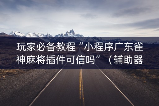 玩家必备教程“小程序广东雀神麻将插件可信吗”（辅助器下载)