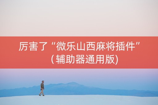 厉害了“微乐山西麻将插件”（辅助器通用版)