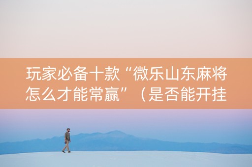 玩家必备十款“微乐山东麻将怎么才能常赢”（是否能开挂)