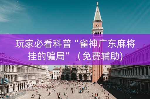 玩家必看科普“雀神广东麻将挂的骗局”（免费辅助)