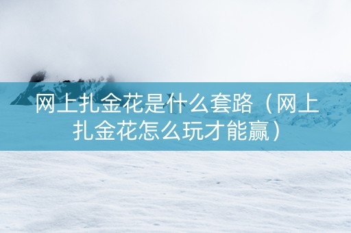 网上扎金花是什么套路（网上扎金花怎么玩才能赢）