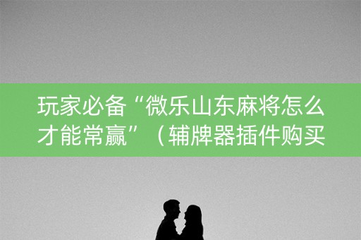 玩家必备“微乐山东麻将怎么才能常赢”（辅牌器插件购买)