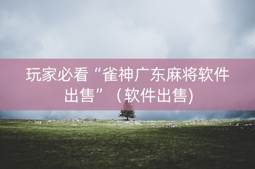 玩家必看“雀神广东麻将软件出售”（软件出售)