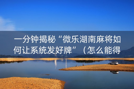 一分钟揭秘“微乐湖南麻将如何让系统发好牌”（怎么能得到好牌)