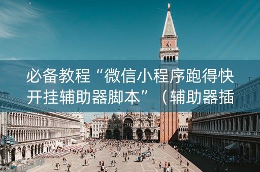 必备教程“微信小程序跑得快开挂辅助器脚本”（辅助器插件)