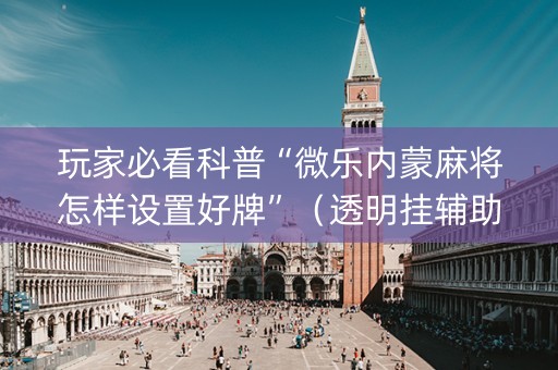 玩家必看科普“微乐内蒙麻将怎样设置好牌”（透明挂辅助器)