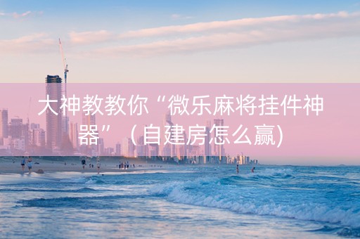 大神教教你“微乐麻将挂件神器”（自建房怎么赢)