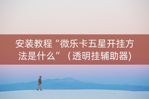 安装教程“微乐卡五星开挂方法是什么”（透明挂辅助器)
