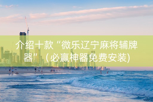 介绍十款“微乐辽宁麻将辅牌器”（必赢神器免费安装)