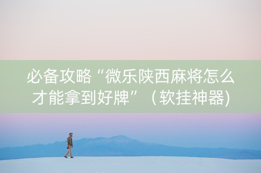 必备攻略“微乐陕西麻将怎么才能拿到好牌”（软挂神器)