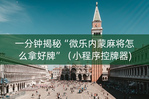 一分钟揭秘“微乐内蒙麻将怎么拿好牌”（小程序控牌器)