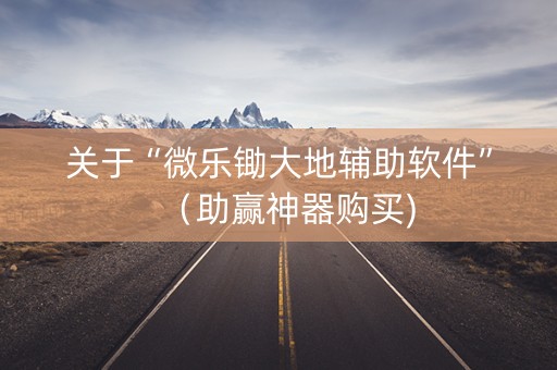 关于“微乐锄大地辅助软件”（助赢神器购买)