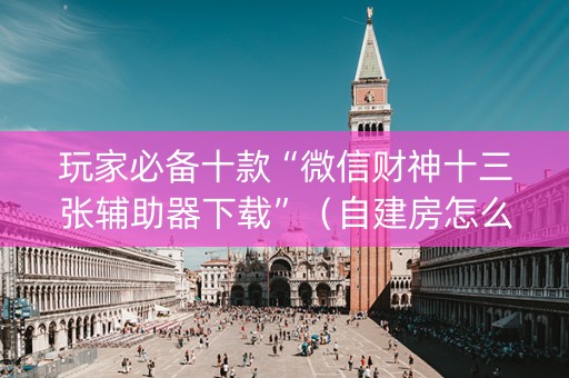 玩家必备十款“微信财神十三张辅助器下载”（自建房怎么拿好牌)