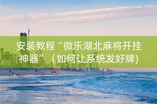 安装教程“微乐湖北麻将开挂神器”（如何让系统发好牌)