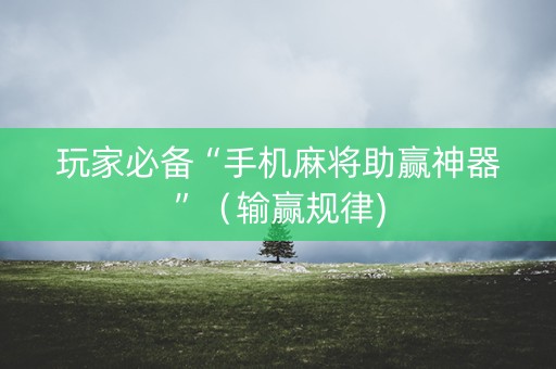 玩家必备“手机麻将助赢神器”（输赢规律)