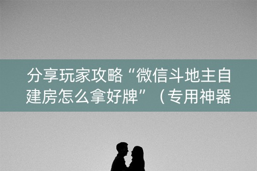 分享玩家攻略“微信斗地主自建房怎么拿好牌”（专用神器)