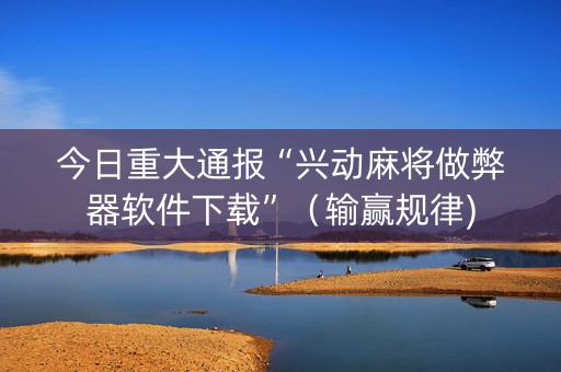 今日重大通报“兴动麻将做弊器软件下载”（输赢规律)