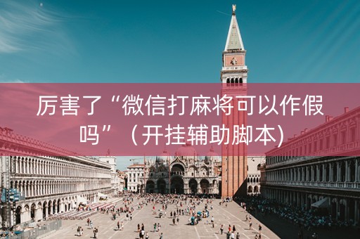 厉害了“微信打麻将可以作假吗”（开挂辅助脚本)