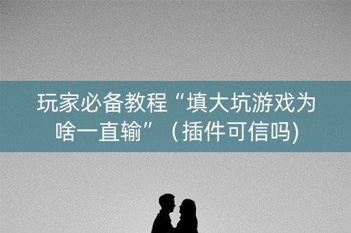 玩家必备教程“填大坑游戏为啥一直输”（插件可信吗)
