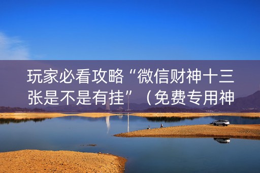 玩家必看攻略“微信财神十三张是不是有挂”（免费专用神器)