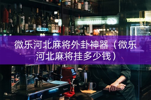 微乐河北麻将外卦神器（微乐河北麻将挂多少钱）