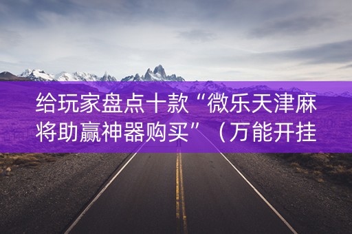 给玩家盘点十款“微乐天津麻将助赢神器购买”（万能开挂器)