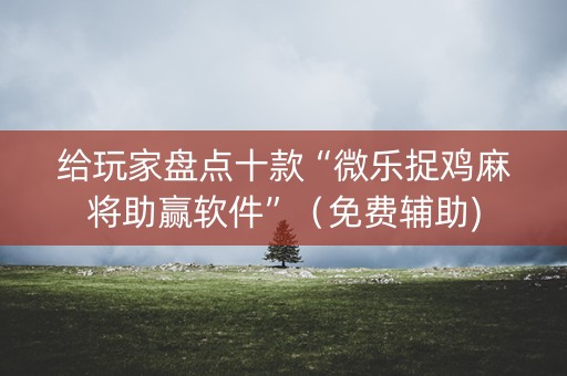 给玩家盘点十款“微乐捉鸡麻将助赢软件”（免费辅助)