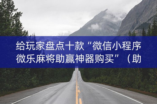 给玩家盘点十款“微信小程序微乐麻将助赢神器购买”（助攻神器)