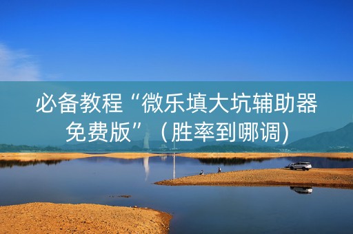 必备教程“微乐填大坑辅助器免费版”（胜率到哪调)