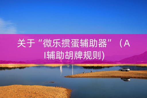 关于“微乐掼蛋辅助器”（AI辅助胡牌规则)