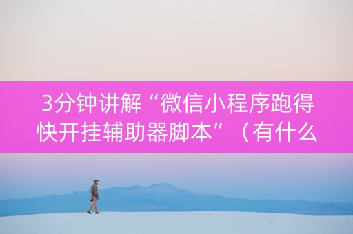 3分钟讲解“微信小程序跑得快开挂辅助器脚本”（有什么规律)