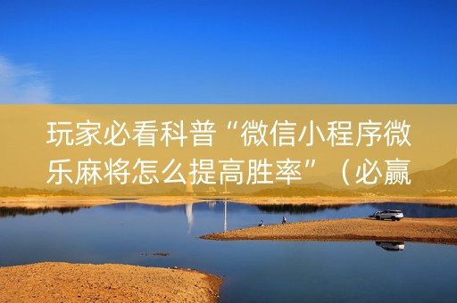 玩家必看科普“微信小程序微乐麻将怎么提高胜率”（必赢神器免费安装)