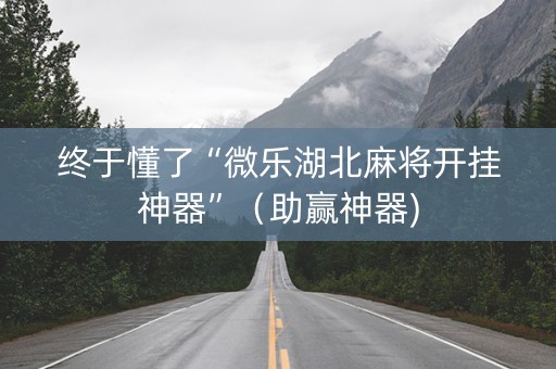 终于懂了“微乐湖北麻将开挂神器”（助赢神器)